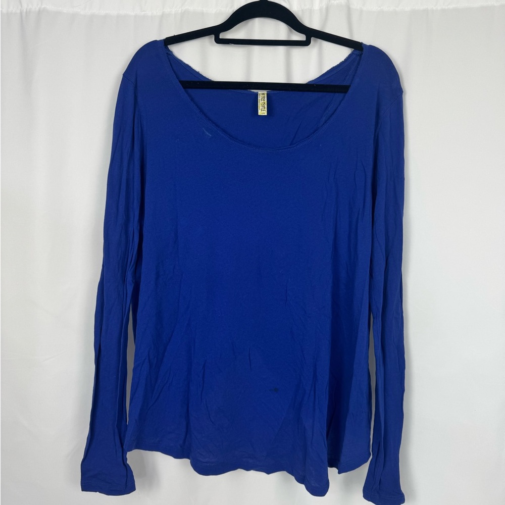 Free People Blue Long Sleeve Women's Top